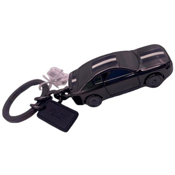 NWT COACH METAL CAR Key Fob Bag Charm Key Ring